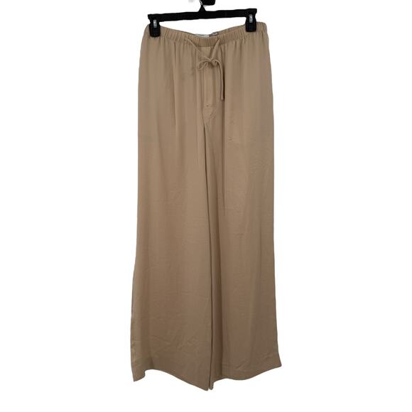Vince Pants - Vince Pants drawstring waist satin light tan size Large L NWOT
